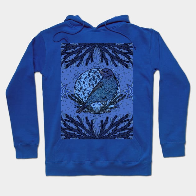 Indigo Bunting Hoodie by Brown Bear Healing